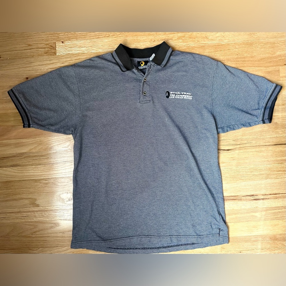 Star Trek the Experience Las Vegas Hilton Polo Shirt Blue Men’s Size Large